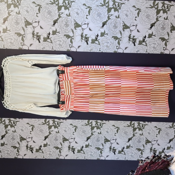 Who What Wear Striped Button Down Skirt - Picture 4 of 5